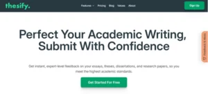 Thesify homepage