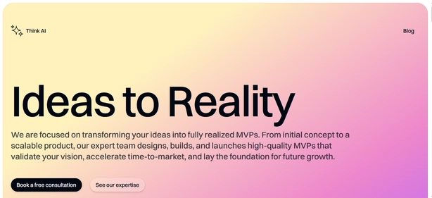 Think AI Agency homepage