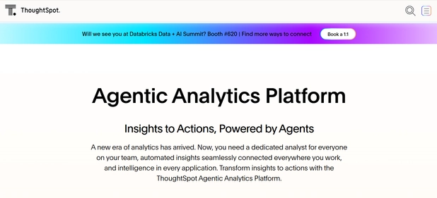 ThoughtSpot homepage
