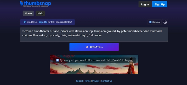 ThumbSnap homepage