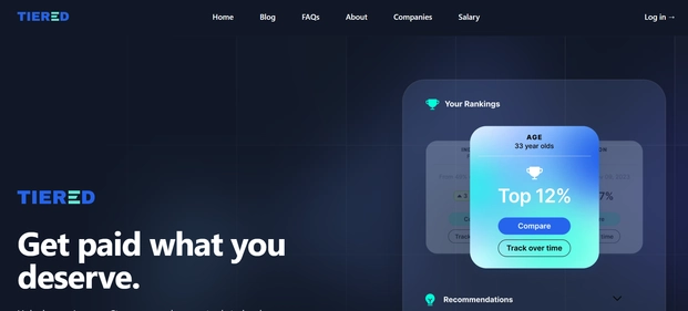 Tiered homepage