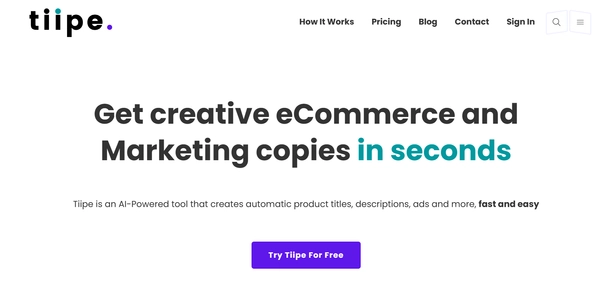 Tiipe homepage