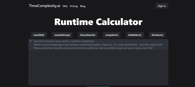 TimeComplexity homepage