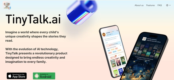 TinyTalk AI homepage