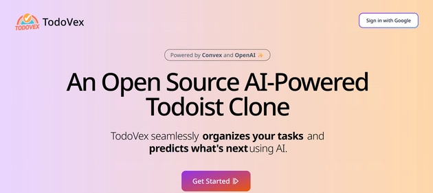 Todovex homepage