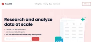 Tomat AI homepage