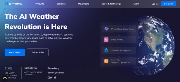 Tomorrow.io homepage