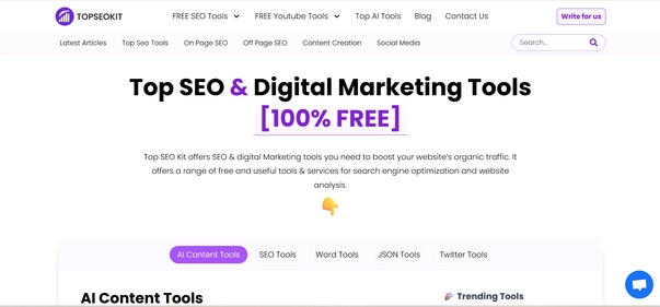 TopSEOKit homepage
