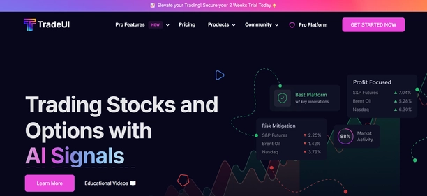 TradeUI homepage