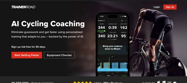 TrainerRoad homepage