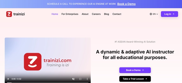 Trainizi homepage