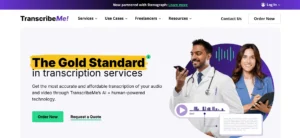 TranscribeMe homepage