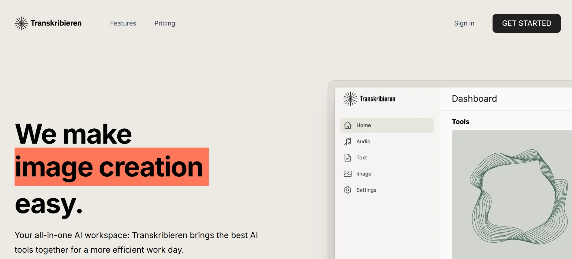 Transkribieren homepage
