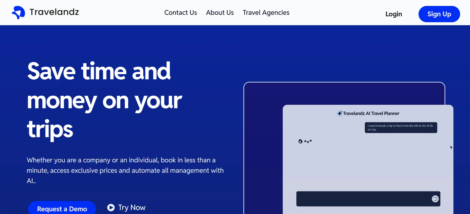 Travelandz homepage