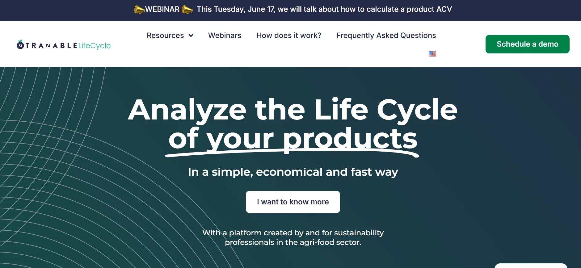 Trazable homepage