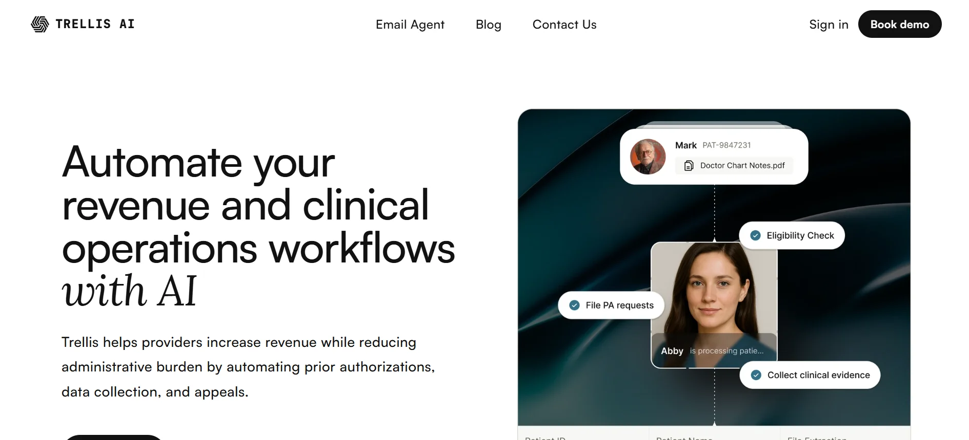 Trellis AI homepage
