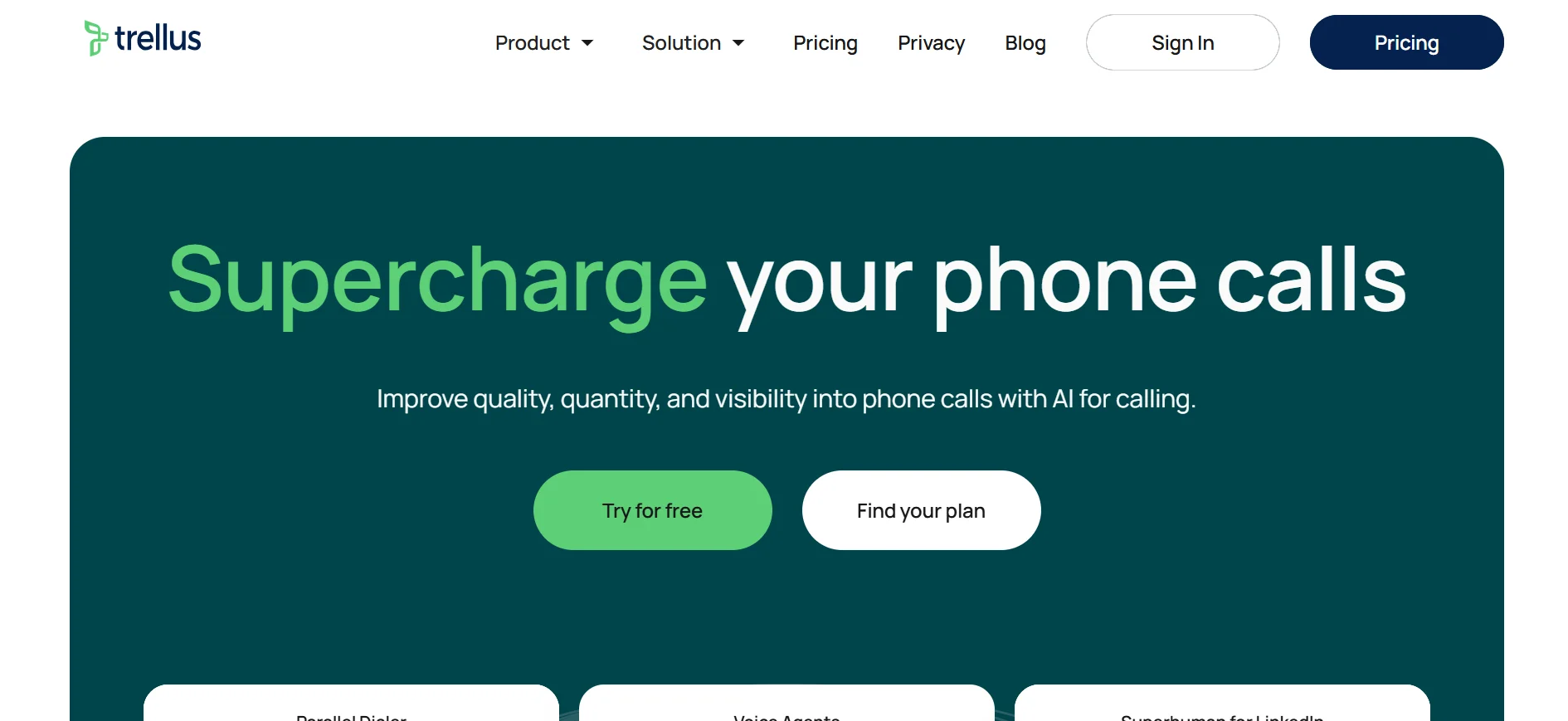 Trellus homepage