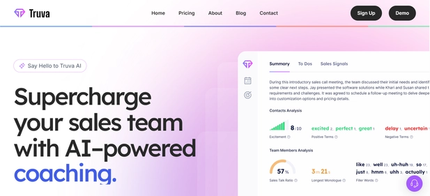 TruvaAI homepage