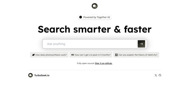 TurboSeek homepage