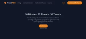 TweetFox homepage