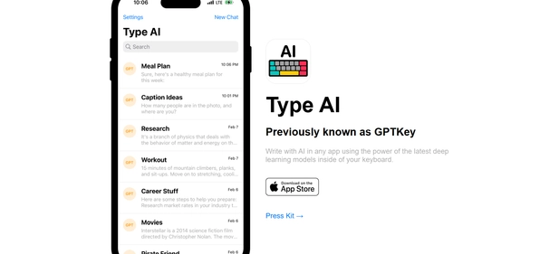 TypeAI homepage