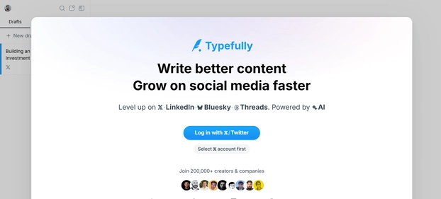 Typefully homepage