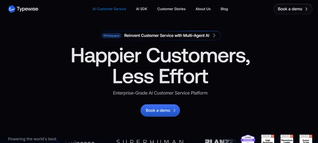 Typewise homepage