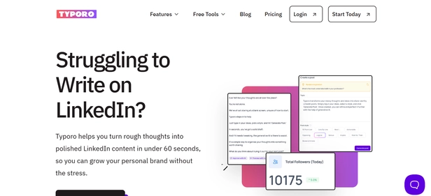 Typoro homepage