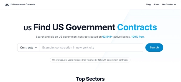 US Government Contracts homepage