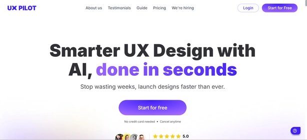 UX Pilot homepage