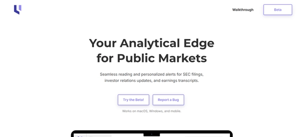 Unlevered homepage