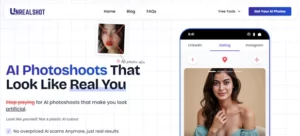 UnrealShot AI homepage