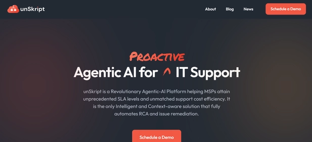 Unskript homepage