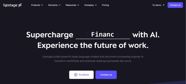 Upstage homepage