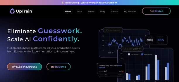 Uptrain homepage