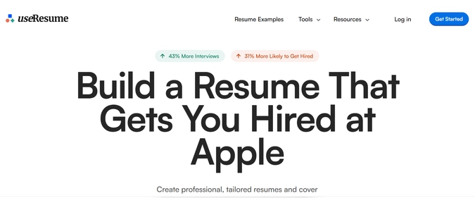 UseResume homepage