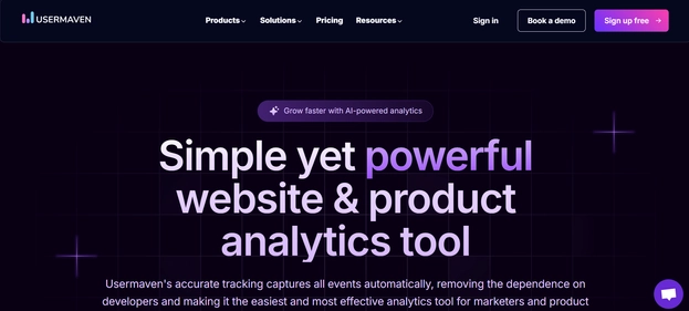 UserMaven homepage