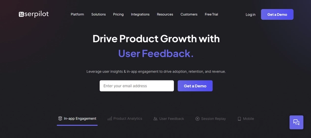 Userpilot homepage