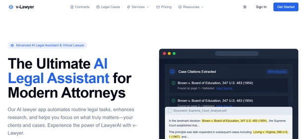 V-Lawyer homepage