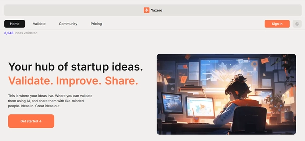 Validator by Yazero homepage