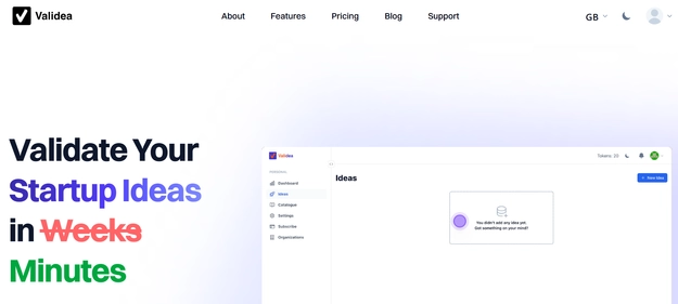 Validea homepage