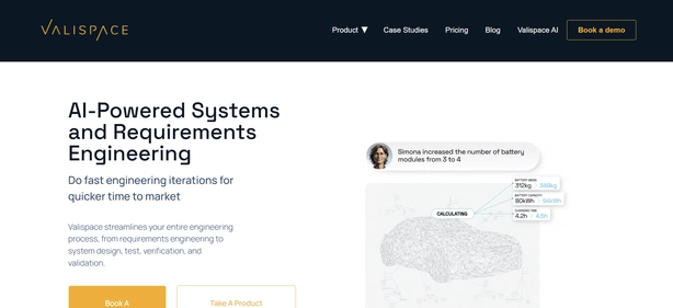Valispace homepage