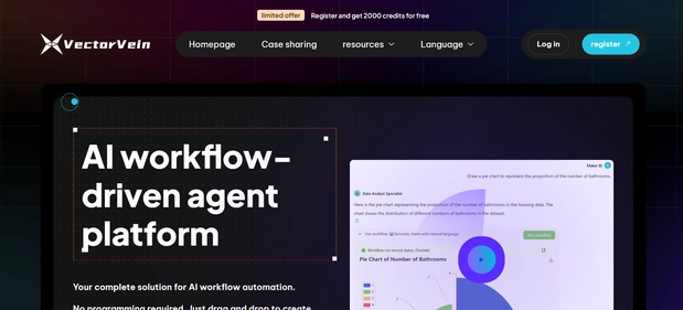 VectorVein AI homepage