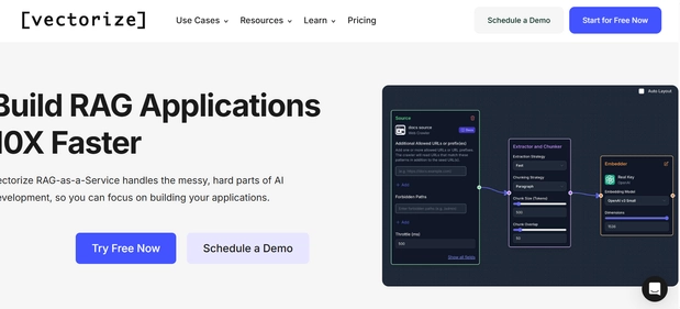 Vectorize homepage