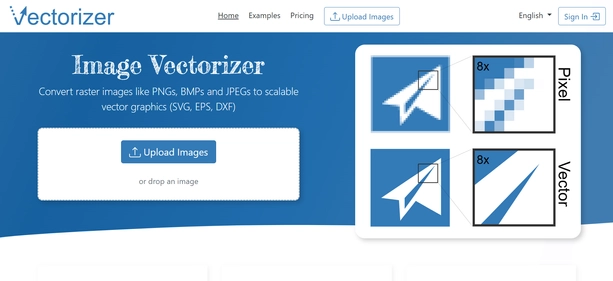 Vectorizer.io homepage