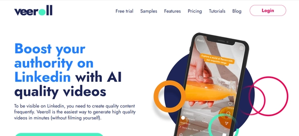 Veeroll homepage