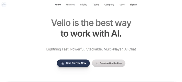 Vello homepage