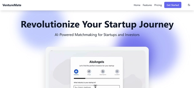 VentureMate homepage