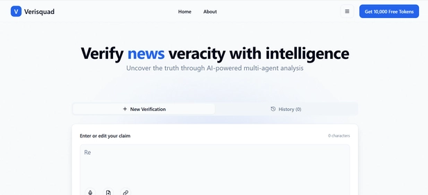 VeriSquad homepage