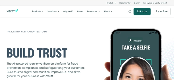 Veriff homepage